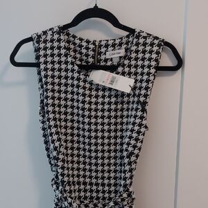 Calvin Klein Monochrome Houndstooth Dress